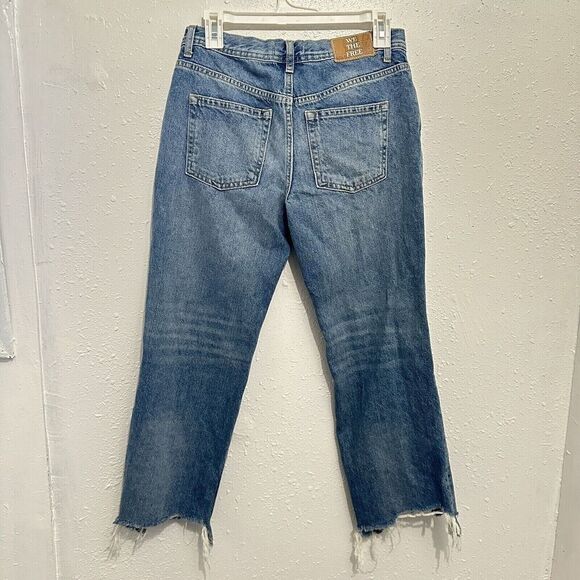 We The Free People Womens Maggie Mid Rise Straight Relaxed Jeans 27 Distressed - Picture 6 of 12